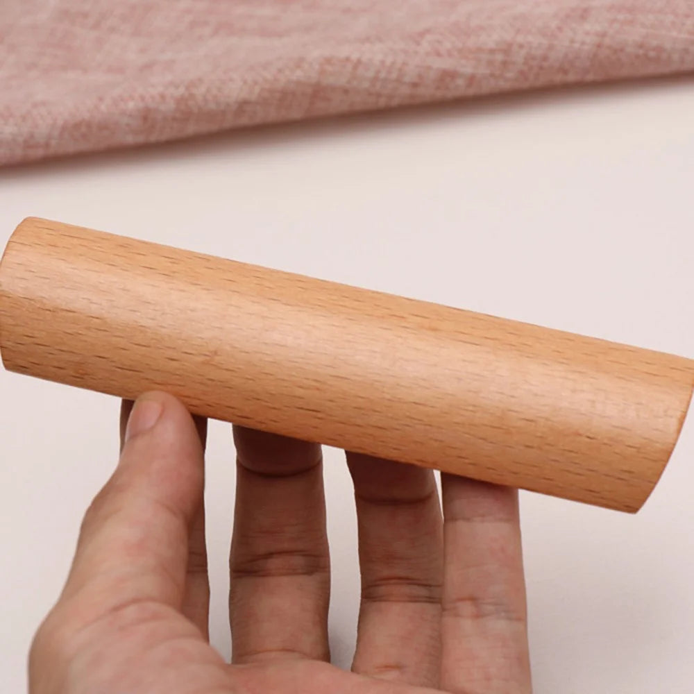 Beech Wood Cabinet Pulls Handle 22mm Screw Cupboard Wardrobe Wooden Pulls - 192mm Hole Distance - 6