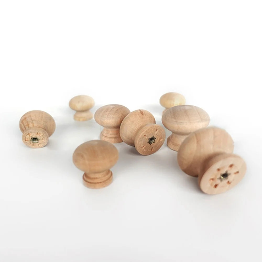Wooden Cabinet Pulls Handle Drawer Wardrobe Small Pulls Knob with 27mm Screw - 40*29mm - 3
