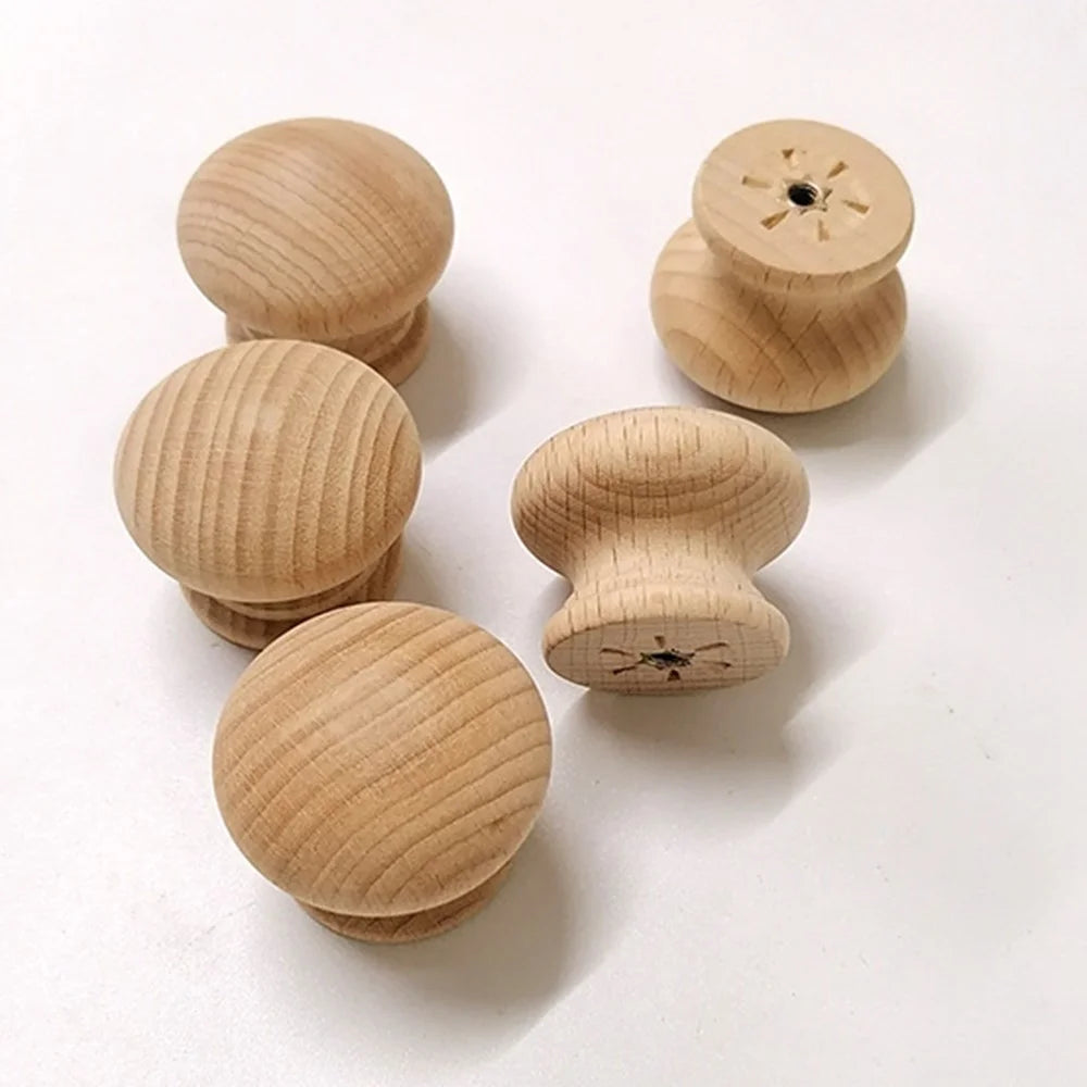 Wooden Cabinet Pulls Handle Drawer Wardrobe Small Pulls Knob with 27mm Screw - 40*29mm - 5