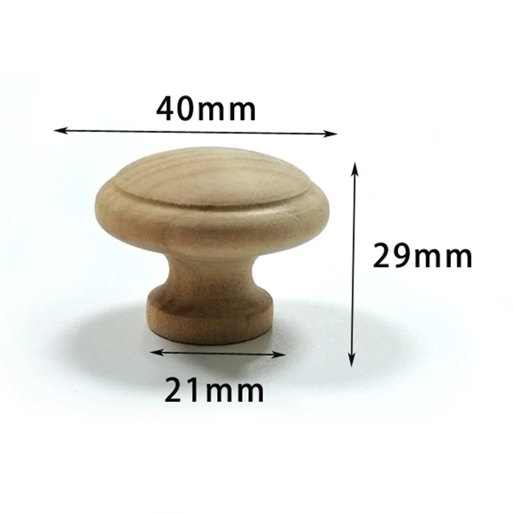 Wooden Cabinet Pulls Handle Drawer Wardrobe Small Pulls Knob with 27mm Screw - 40*29mm - 6