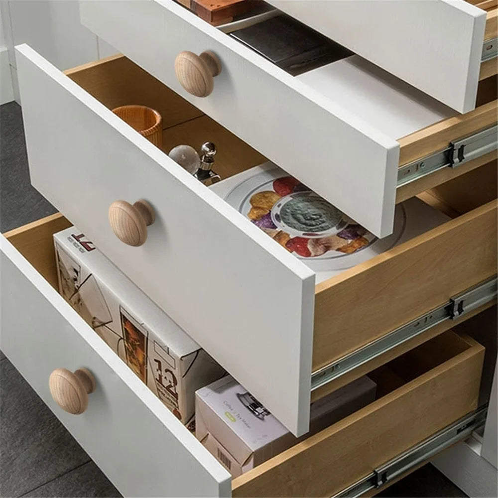 Wooden Cabinet Pulls Handle Drawer Wardrobe Small Pulls Knob with 27mm Screw - 40*29mm - 7