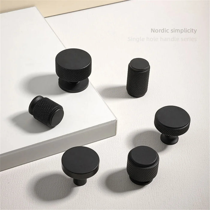 Simple Style Modern Cabinet Pulls Handle Drawer Wardrobe Small Round Pulls Knob with 22mm Screw - 831 / Black - 4