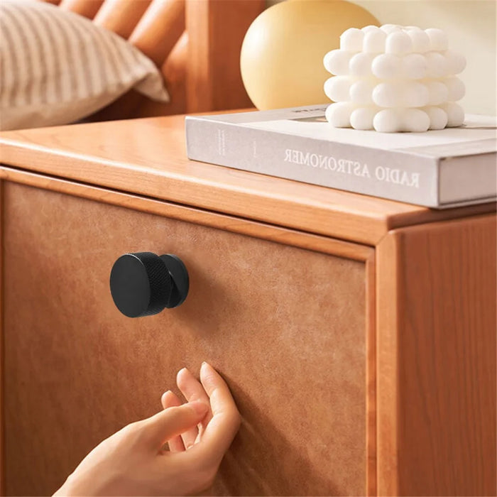 Simple Style Modern Cabinet Pulls Handle Drawer Wardrobe Small Round Pulls Knob with 22mm Screw - 831 / Black - 6