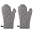 1 Pair Rhombus Texture Cotton Gloves Baking High-Temperature Resistant Thickened Microwave Oven Gloves Kitchen Tools - Grey - 1