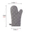 1 Pair Rhombus Texture Cotton Gloves Baking High-Temperature Resistant Thickened Microwave Oven Gloves Kitchen Tools - Grey - 7