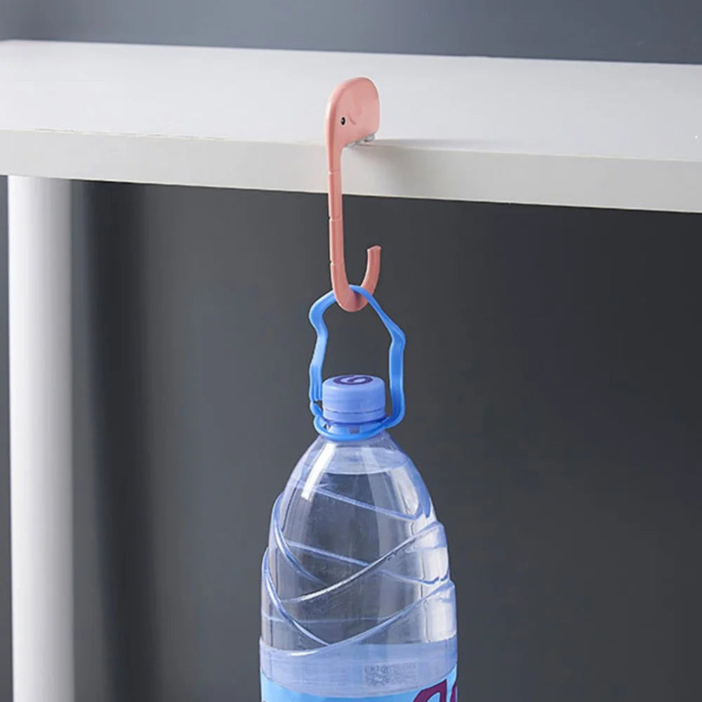 HUANYIN Handbag Hanging Hook Bag Hanger Purse Holder Schoolbag Hanger for Student Desk Table - Pink - 4