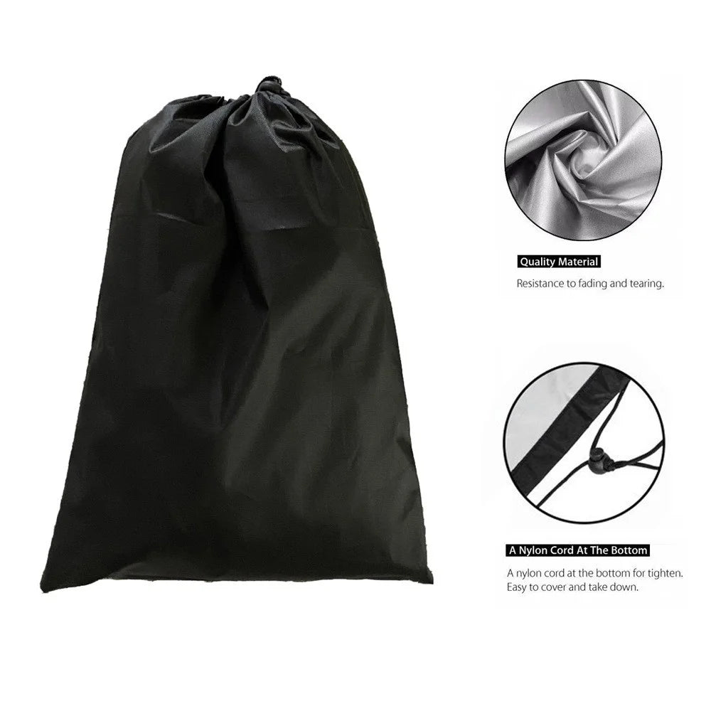 200 x 30 x 30cm Folding Clothes Drying Rack Dust-Proof Cover 210D Oxford Waterproof Clothes Rack Drawstring Bag - Black - 3