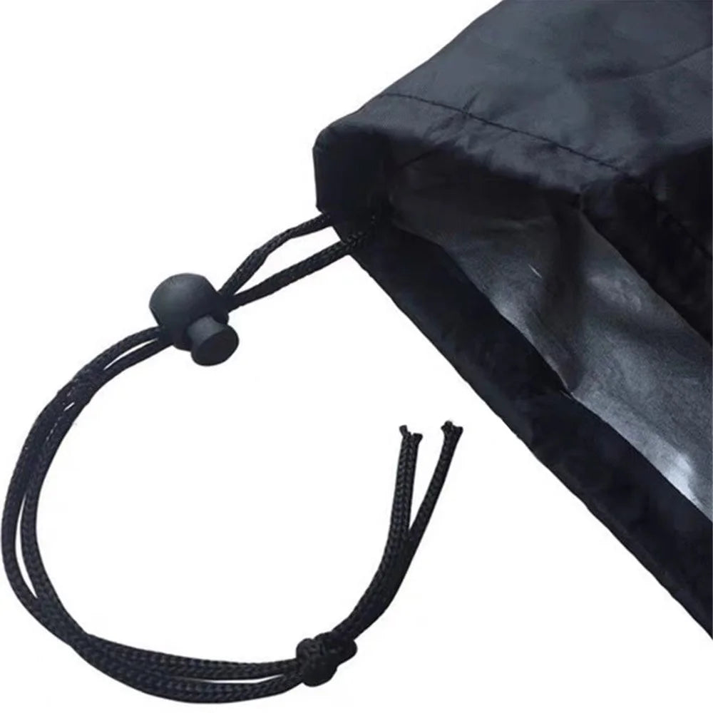 200 x 30 x 30cm Folding Clothes Drying Rack Dust-Proof Cover 210D Oxford Waterproof Clothes Rack Drawstring Bag - Black - 6