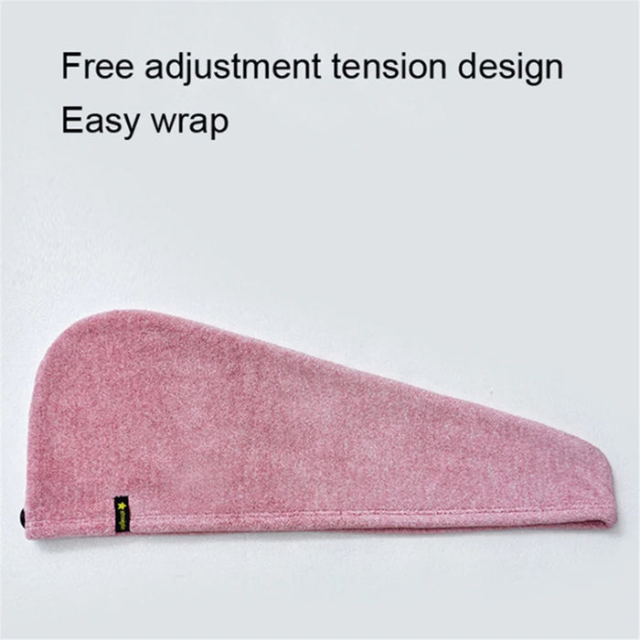 Hair Towel Wrap Super Absorbent Quick Dry Hair Turban Bathroom Essential Accessories - Grey - 3