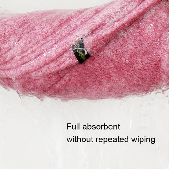 Hair Towel Wrap Super Absorbent Quick Dry Hair Turban Bathroom Essential Accessories - Grey - 7