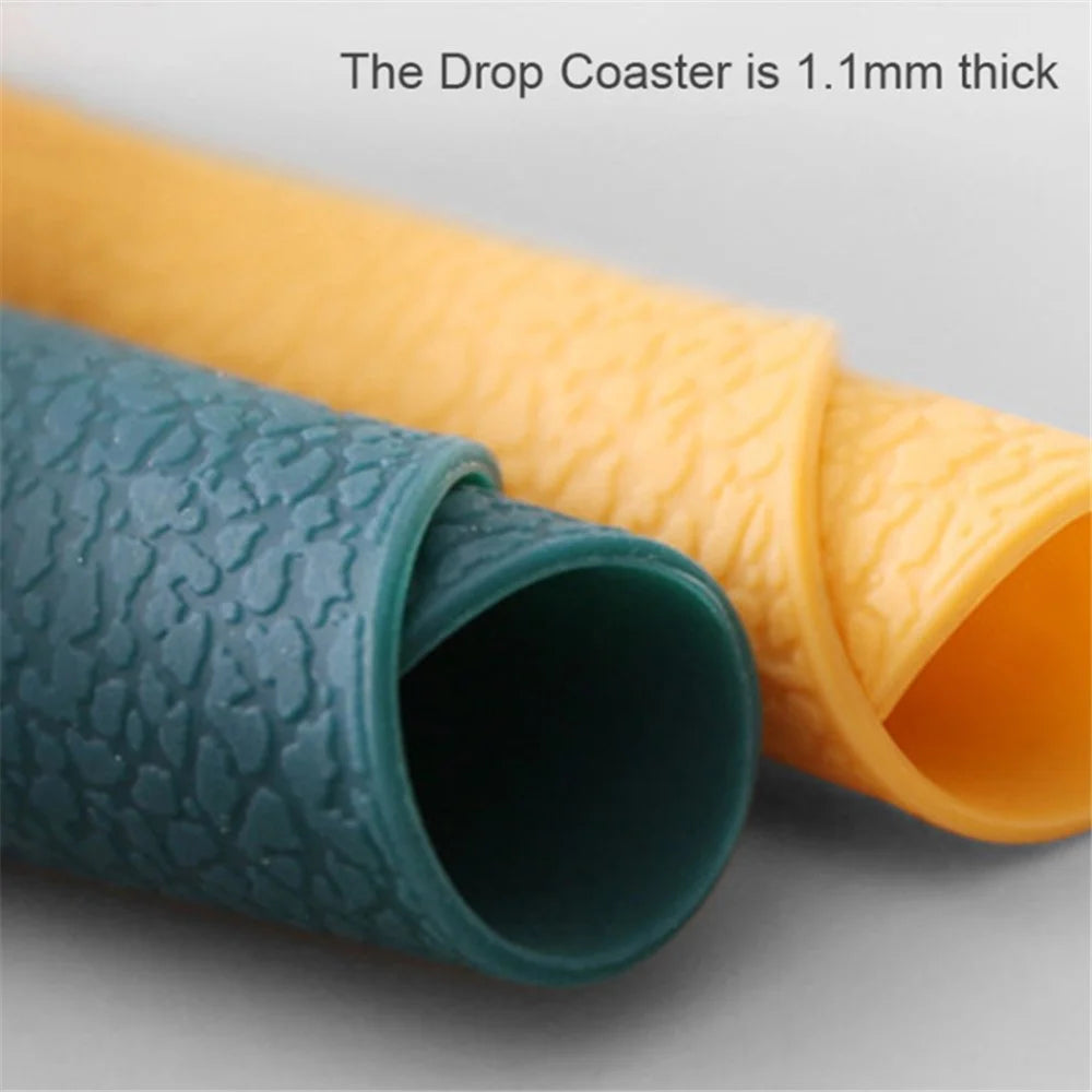 10Pcs / Set Water Drop-shaped Desktop Cup Silicone Mat Dining Table Heat Insulation Pad - Green - 4