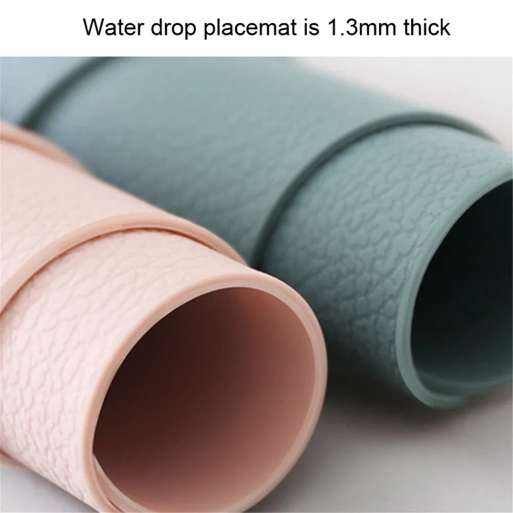10Pcs / Set Water Drop-shaped Desktop Cup Silicone Mat Dining Table Heat Insulation Pad - Green - 5