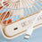 Q3 Digital Display Desk Fan USB Rechargeable 5 Speeds Ultra Thin Mute Cooling Fan (CE Certified) - Khaki - 6