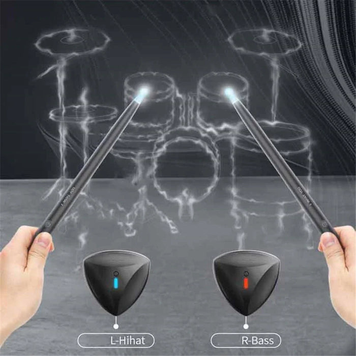 NX05 1 Pair Somatosensory Air Drum Sticks Electronic Drum Practice Air Drum Sticks with Bluetooth-compatible Speaker + Foot Sensor - 3