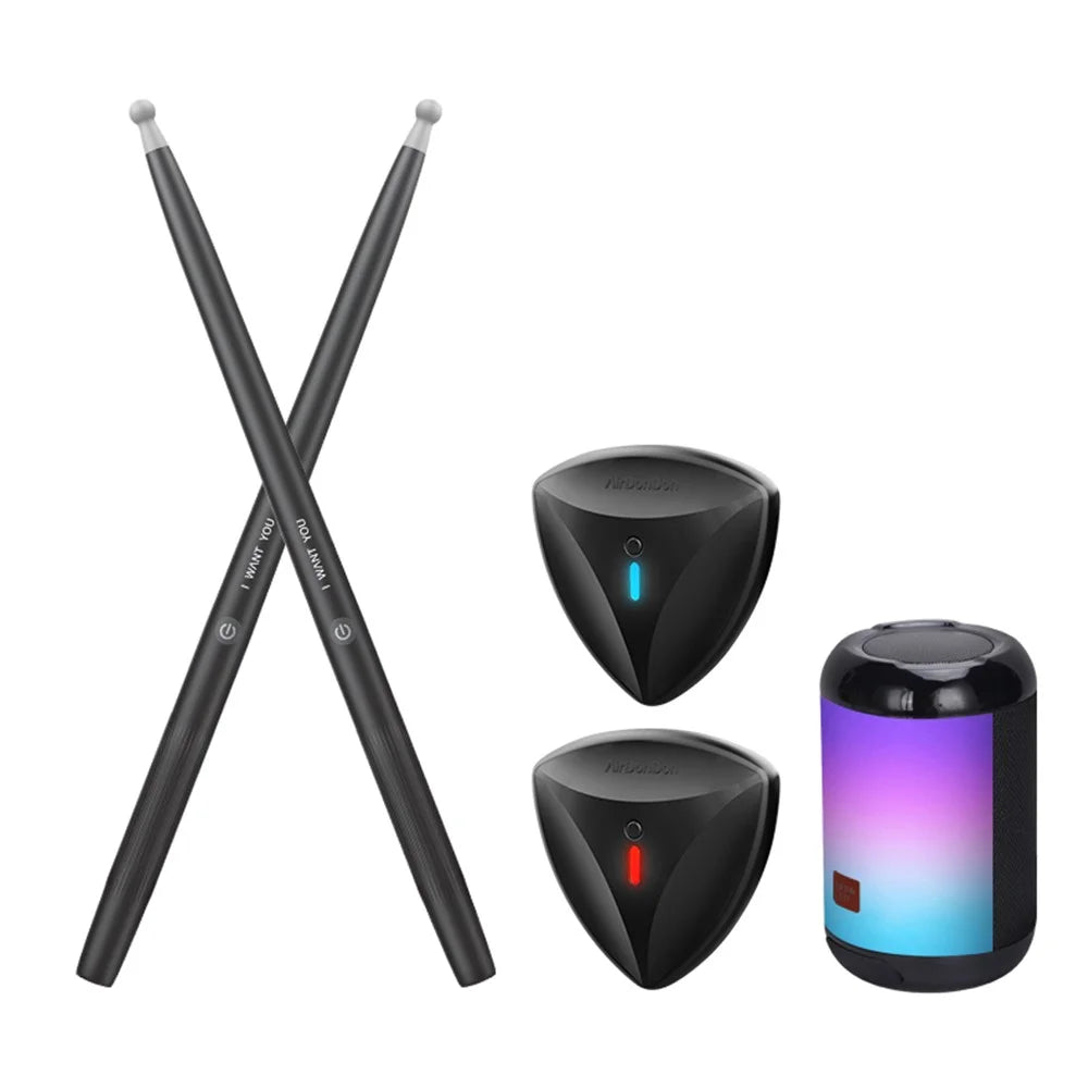 NX05 1 Pair Electronic Drum Practice Somatosensory Air Drum Sticks with Bluetooth-compatible Speaker and 2 Foot Sensor - 1