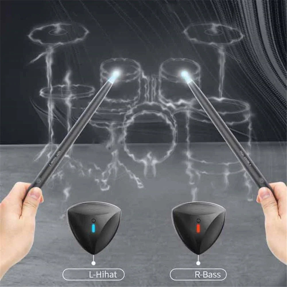 NX05 1 Pair Electronic Drum Practice Somatosensory Air Drum Sticks with Bluetooth-compatible Speaker and 2 Foot Sensor - 3