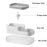 Manual Pressing Sponge Detergent Dispenser Liquid Dish Soap Dispenser Sponge Storage Box for Kitchen - White - 5