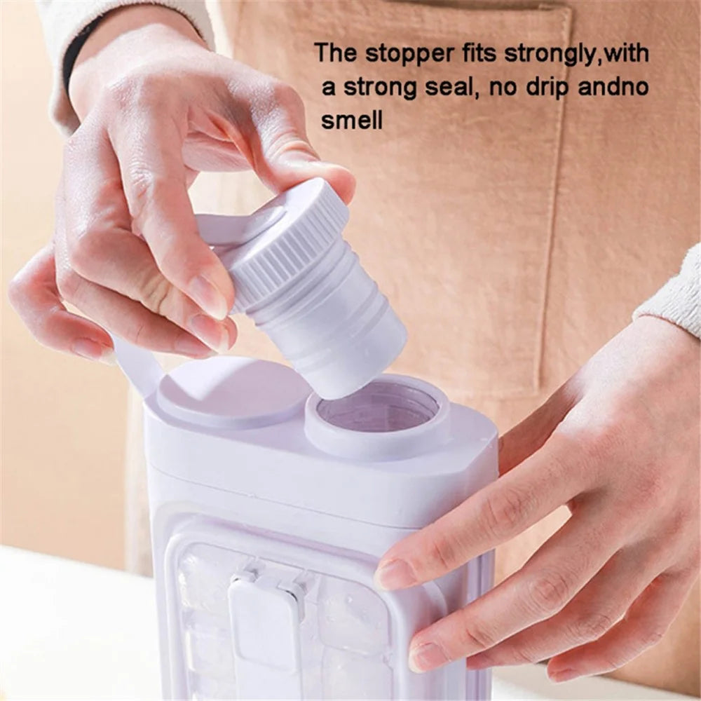 2 in 1 Ice Cube Mold Kettle Portable 17 Grids Ice Maker Bottle (BPA Free, No FDA Certificate) - White - 4