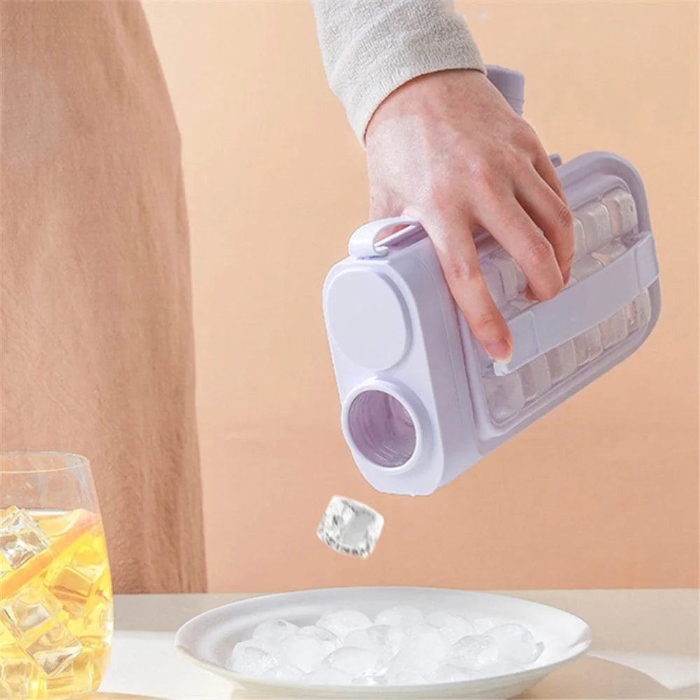 2 in 1 Ice Cube Mold Kettle Portable 17 Grids Ice Maker Bottle (BPA Free, No FDA Certificate) - White - 5