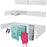 100CM Retractable Wall-Mounted Bathroom Towel Holder Iron+Aluminum Space-Saving Drying Rack (5 Rods) - White - 7
