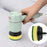 3 Gears Rechargeable Electric Cleaning Brush Strong Power Cleaner with 4 Replaceable Brush Heads - Green - 2