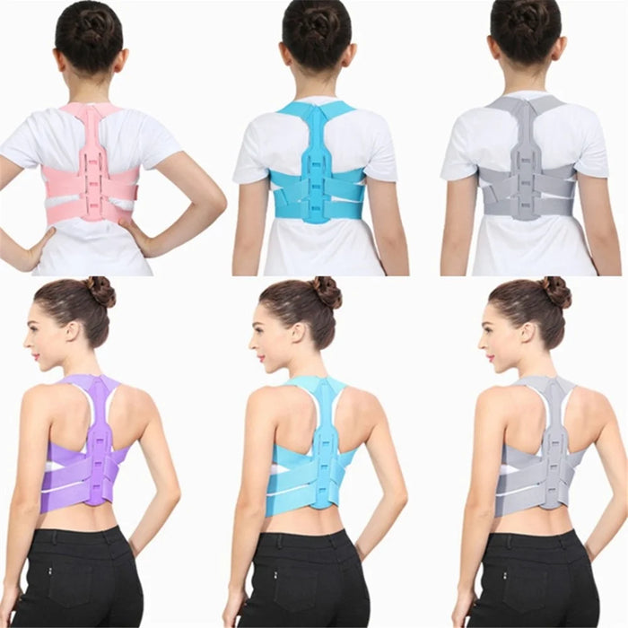 020 Adult Hunchback Corrector Elastic Body Posture Correction Belt Adjustable Back Brace - Blue / S - 6