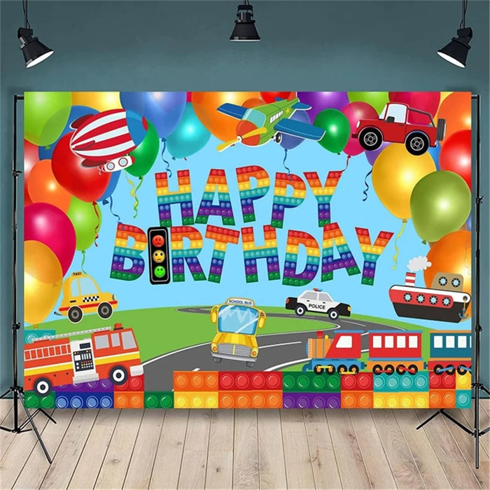 210X180CM Polyester Cartoon Backdrop Banner Party Background for Studio Kids Birthday Party Bedroom Decoration - 2