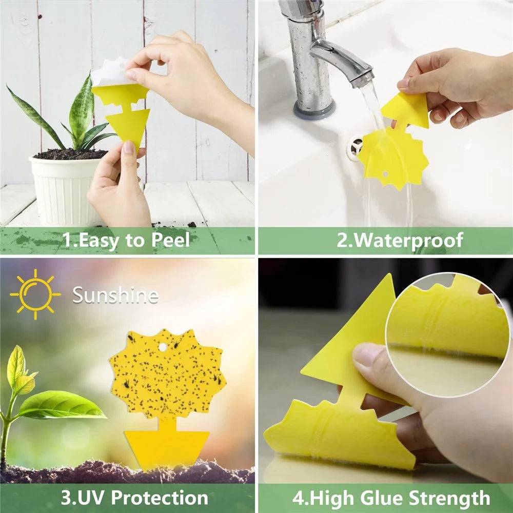 20Pcs Sticky Insect Trap Plant Pest Control Catcher Gardening Supplies Double-sided Yellow PP Sticky Board - Thick Butterfly - 3