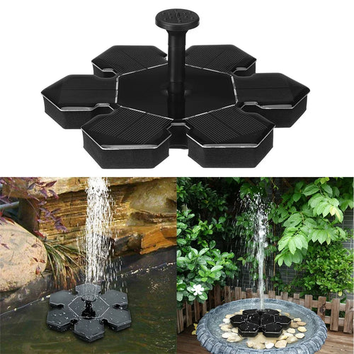AS20A Mini Solar Powered Fountain Water Pump Garden Water Feature Floating Fish Tanks Decoration - 1