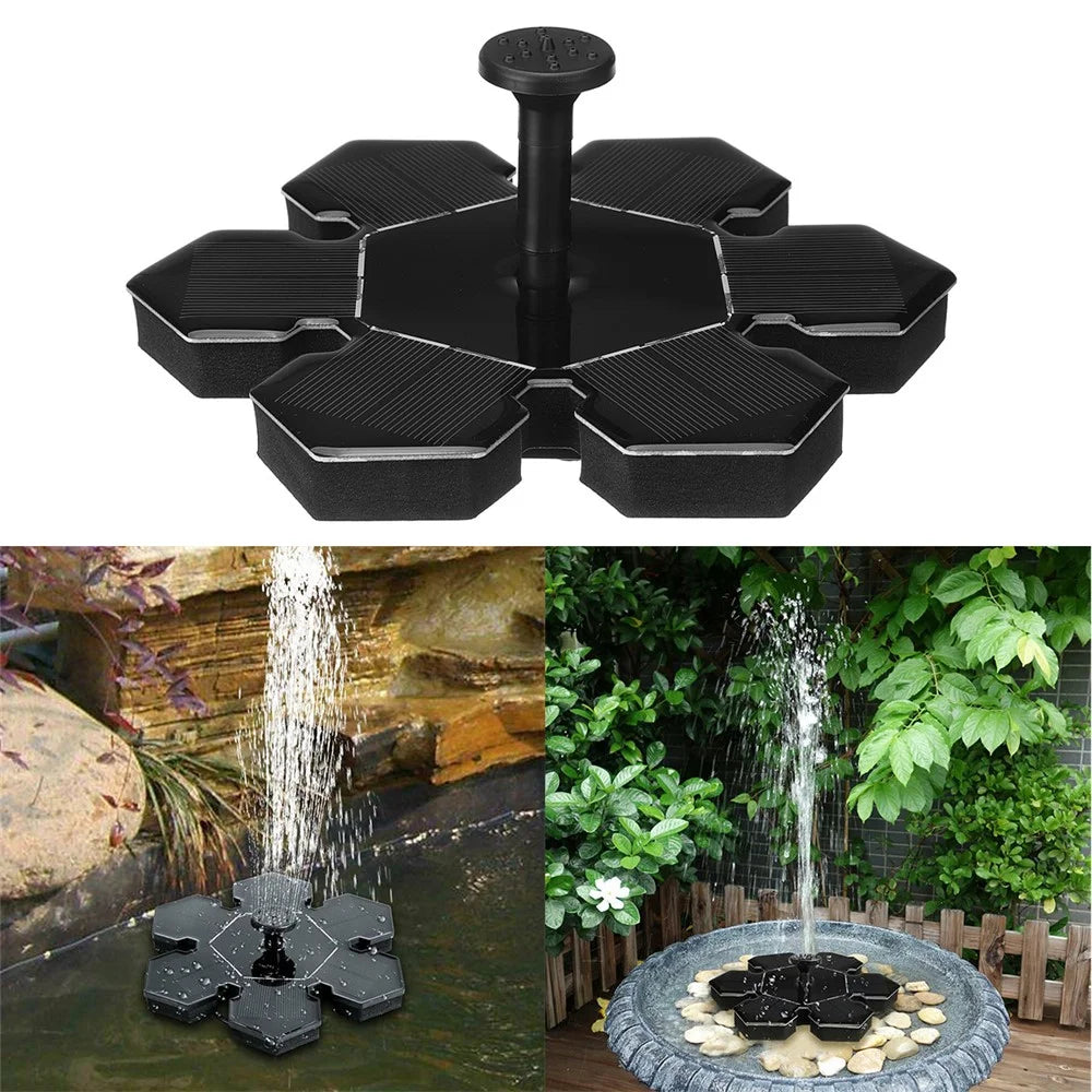AS20A Mini Solar Powered Fountain Water Pump Garden Water Feature Floating Fish Tanks Decoration - 1