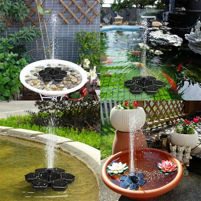 AS20A Mini Solar Powered Fountain Water Pump Garden Water Feature Floating Fish Tanks Decoration - 6