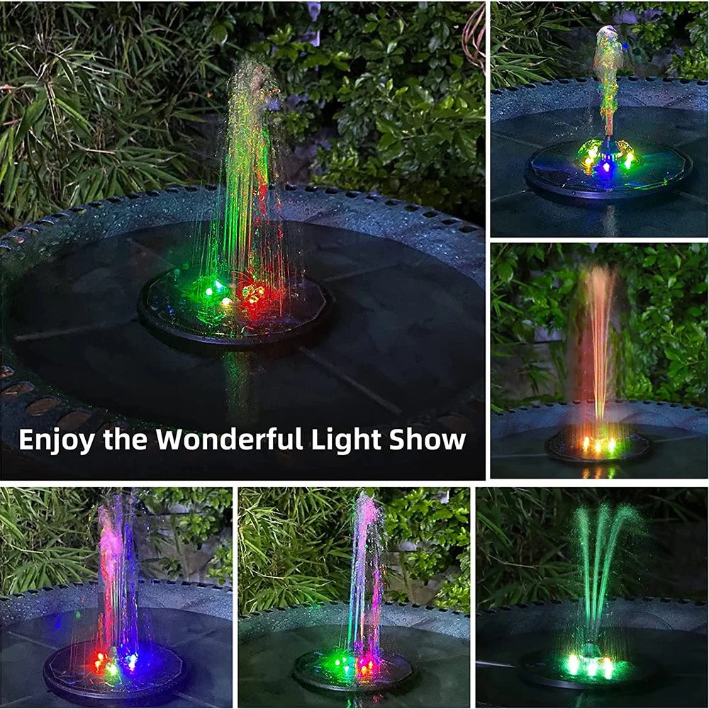 SP13D LED Solar Floating Fountain 3W Water Pump with 900mAh Battery / 8 Nozzles for Outdoor Garden Water Feature - 3