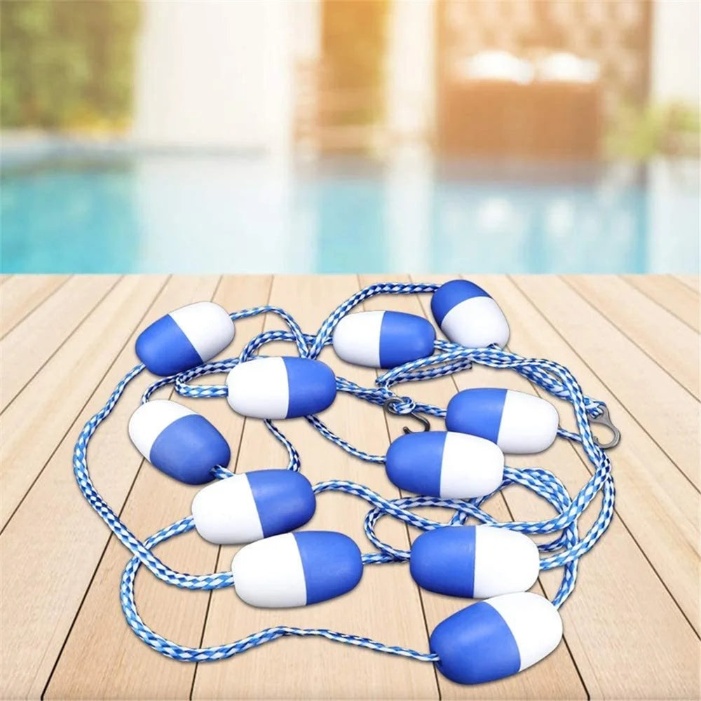 K-303 5m Swimming Pool Floating Safety Rope Lane Divider with Hook and 7 Bi-Color Floats - 6