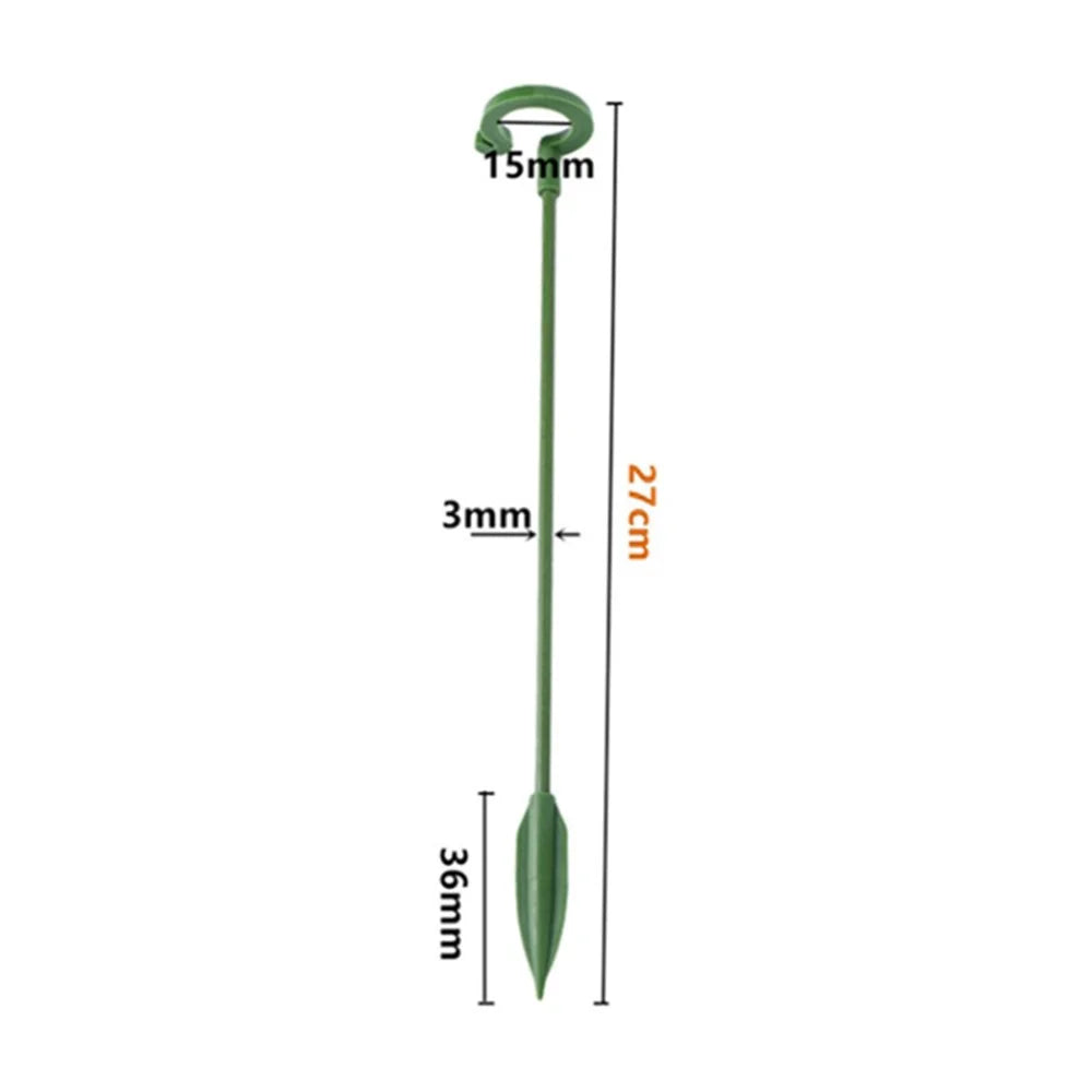 10PCS 27CM Fiberglass Plant Stake Garden Single Stem Support Stake Plant Cage Ring for Orchid Rose Tomato - 7