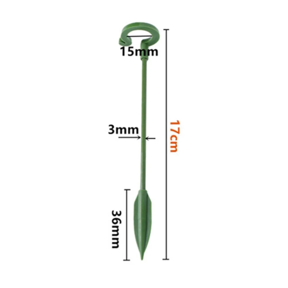 10PCS 17CM Plant Grow Cage Ring Fiberglass Plant Stake Indoor Orchid Rose Single Stem Support Stake - 7