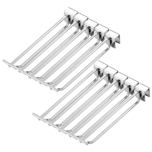 10PCS 30CM Supermarket Square Tube Garage Cold Rolled Steel Wall Hanger Double-Rod Storage Hanging Pole Organizer - 1