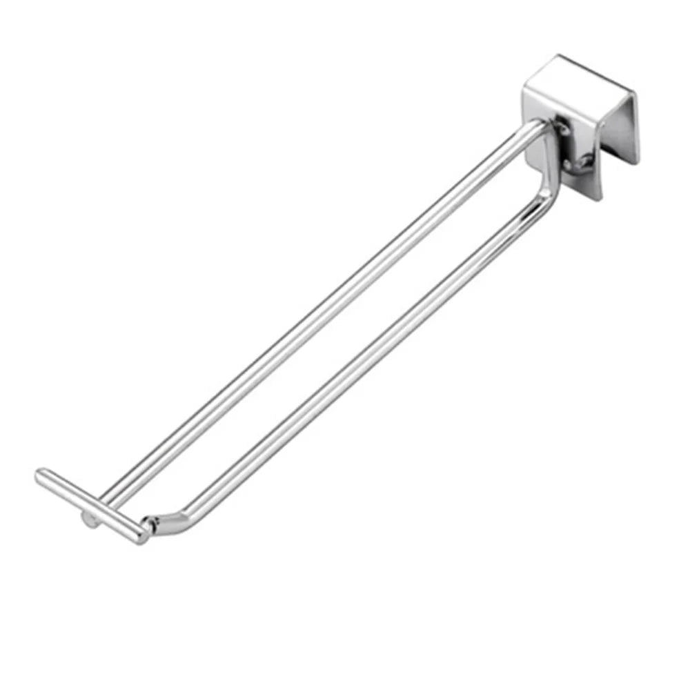 10PCS 30CM Supermarket Square Tube Garage Cold Rolled Steel Wall Hanger Double-Rod Storage Hanging Pole Organizer - 7