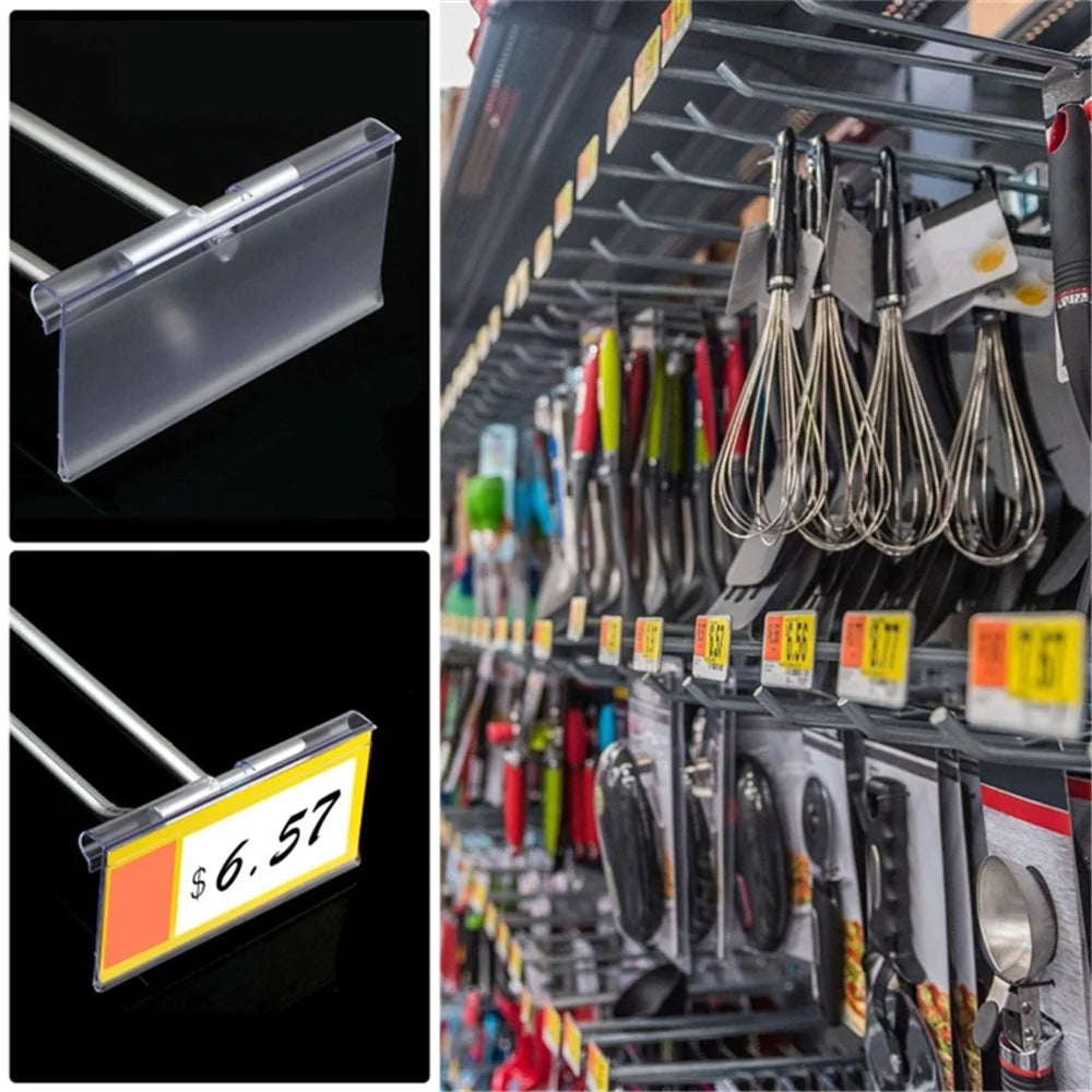 10PCS 10CM Supermarket Square Tube Hanging Rack Cold Rolled Steel Hanger Double-Rod Hanging Organizer - 5