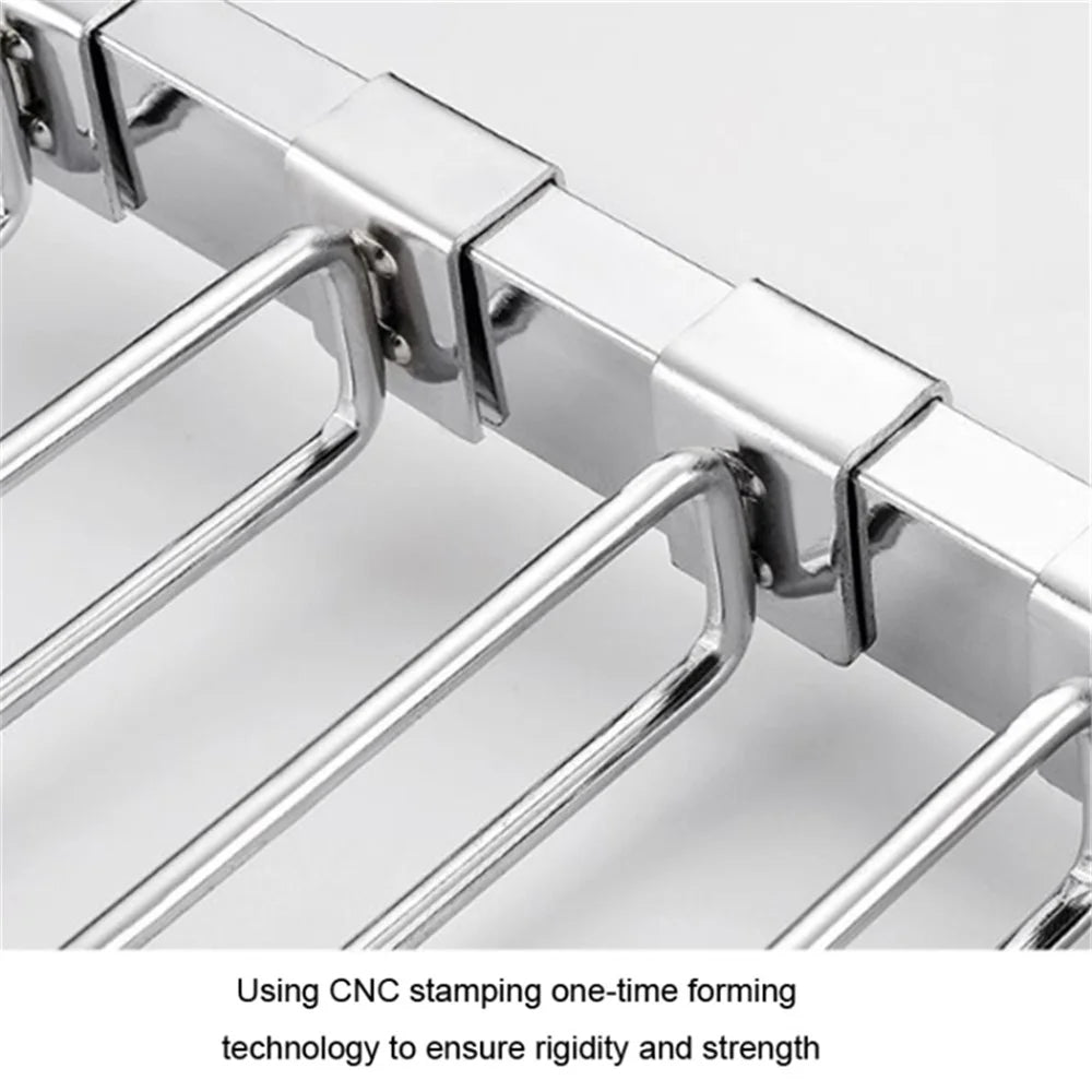 10PCS 15CM Supermarket Square Tube Garage Cold Rolled Steel Wall Hanger Double-Rod Storage Hanging Pole Organizer - 3