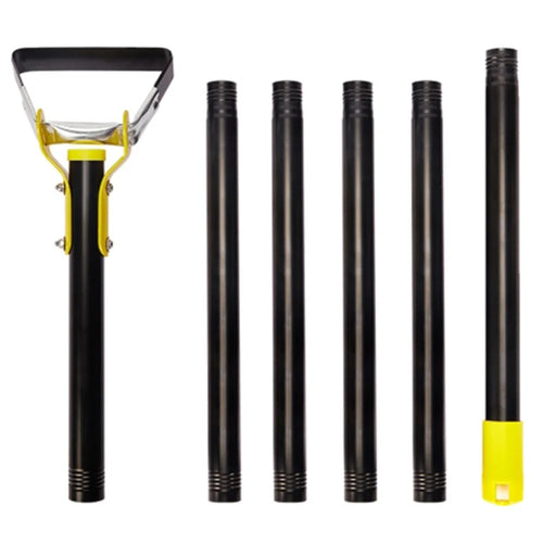 MYL-10 2.4m 6-Section Long Handle Hoe Garden Tool Loop Stirrup Hoe Scuffle Hoe for Weeding Gardening - 1