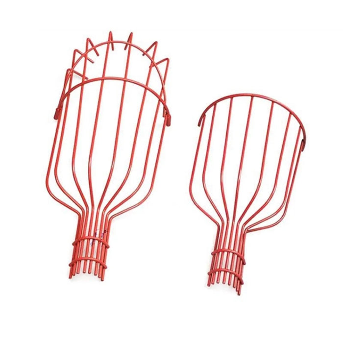Iron Wire Fruit Picker Detachable Deep Basket Peach Pear Catcher Garden Fruit Picking Tool - Red - 2
