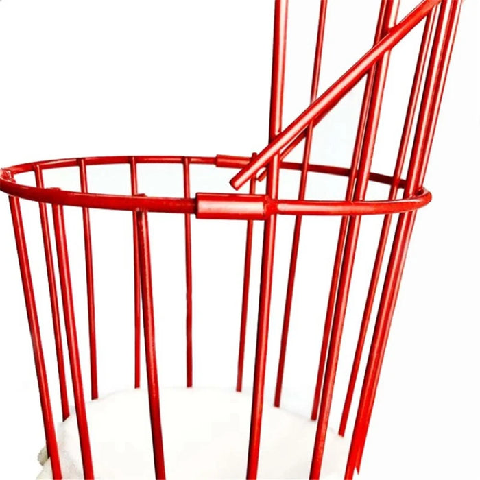 Iron Wire Fruit Picker Detachable Deep Basket Peach Pear Catcher Garden Fruit Picking Tool - Red - 7