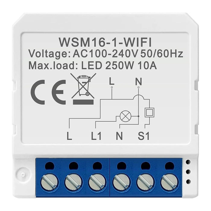 AVTTO WSM16 1-Gang Dual Way Control Smart WiFi Switch APP Voice Control DIY Light Switch Module - 3