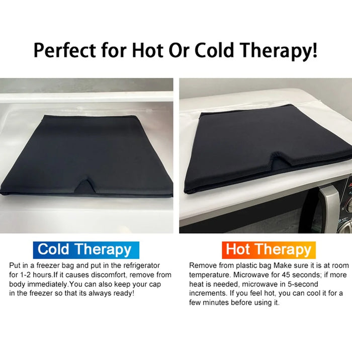 H08187 Single Side Medical Grade Gel Headache Migraine Relief Hat Cold Compress Therapy Cap (ST) - Black - 7
