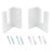 YX002 One Pair Home Longboard Wall Hanger Skateboard Storage Mount Rack Organizer Display Holder - White - 1