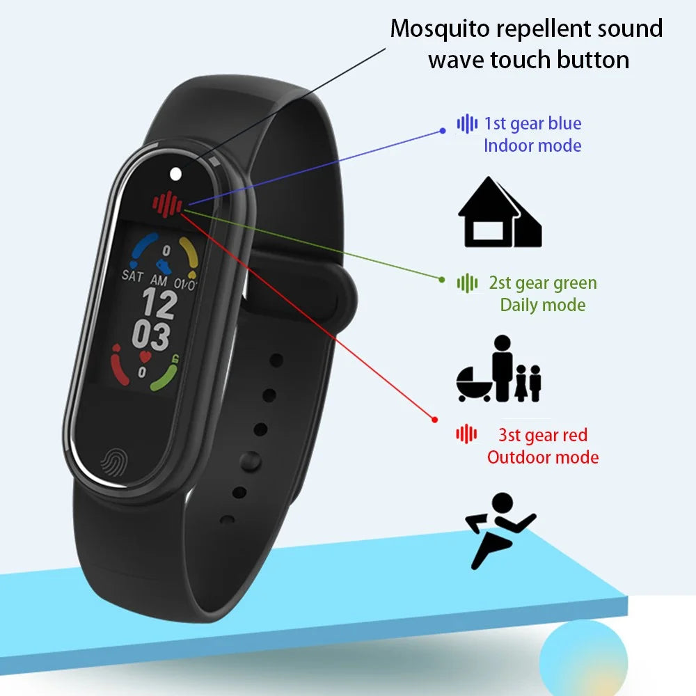 Q3 Mosquito Repellent Smart Watch Blood Pressure Heart Rate Health Monitoring Sports Bracelet - 4