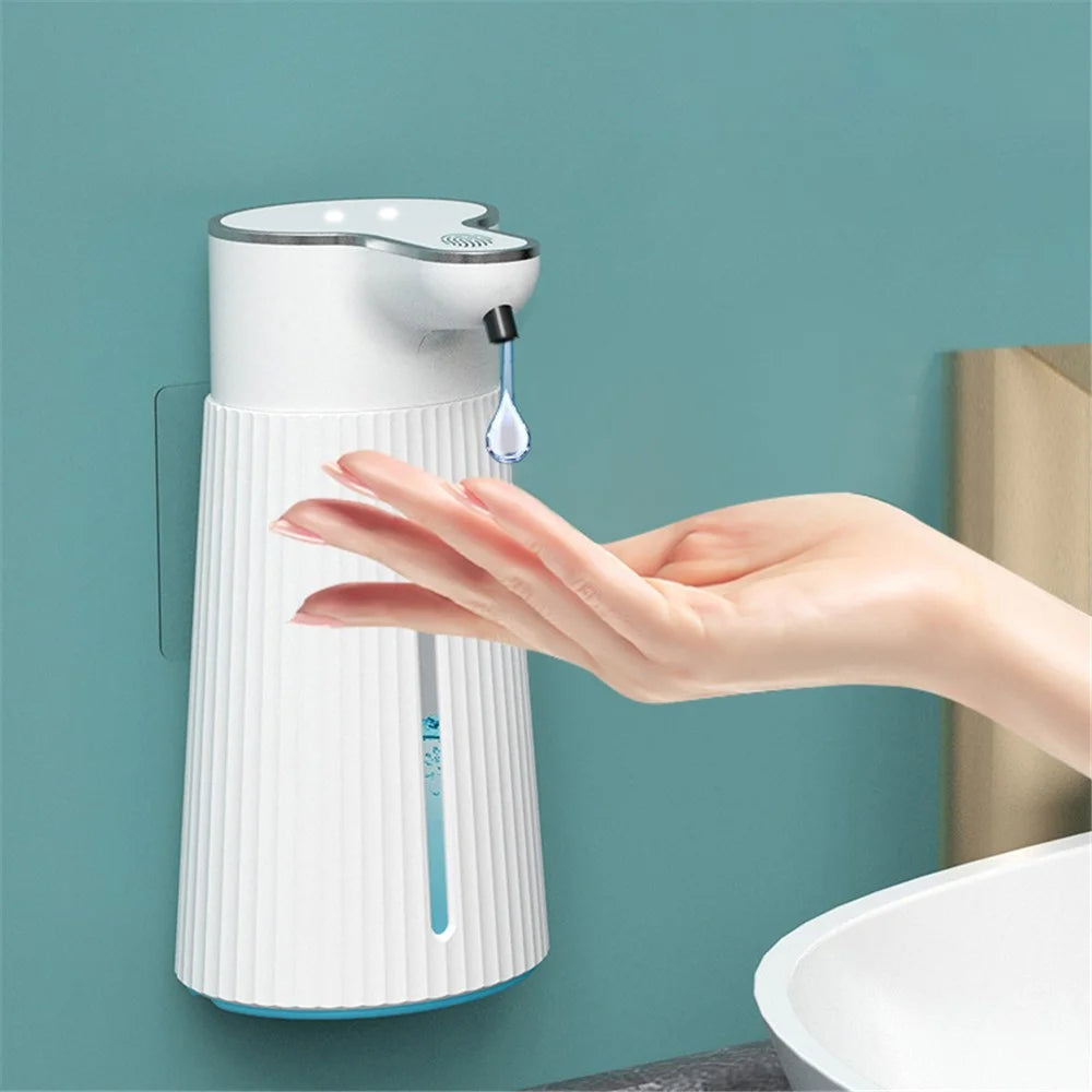 Automatic Liquid Soap Dispenser Touchless Wall Mount Hand Sanitizer Dispenser with Drain Cleaner for Bathroom Kitchen - 2