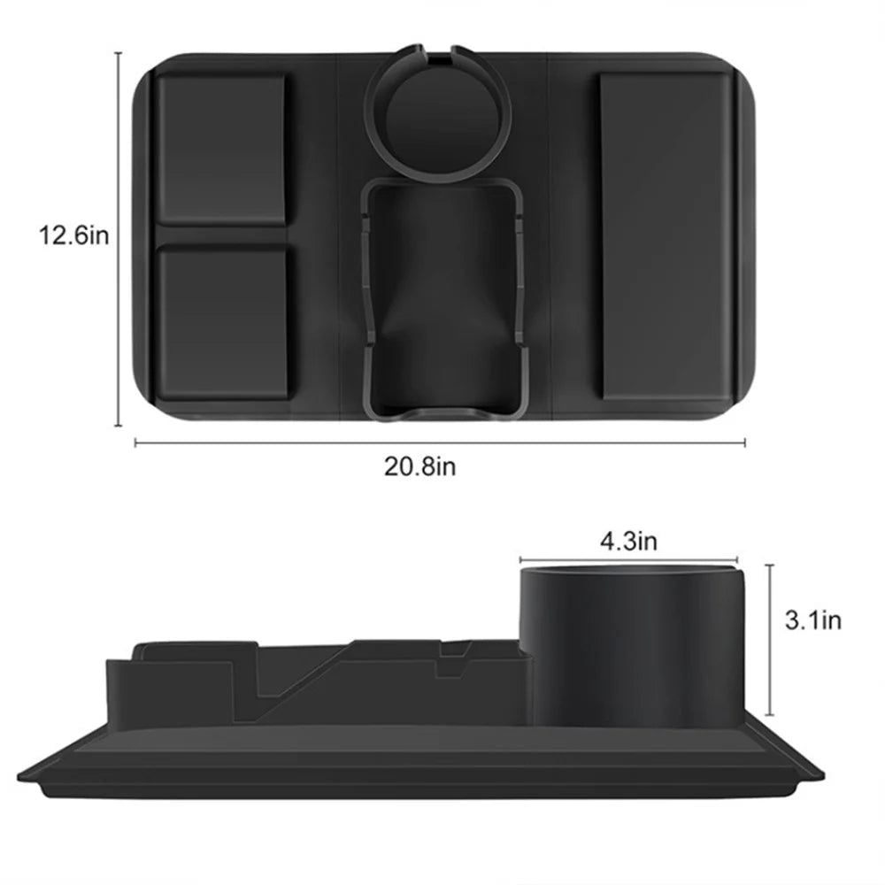 53*32cm Sofa Armrest Tray Silicone Cup Holder Chair Couch Recliner Remote Control Cellphone Organizer - 7