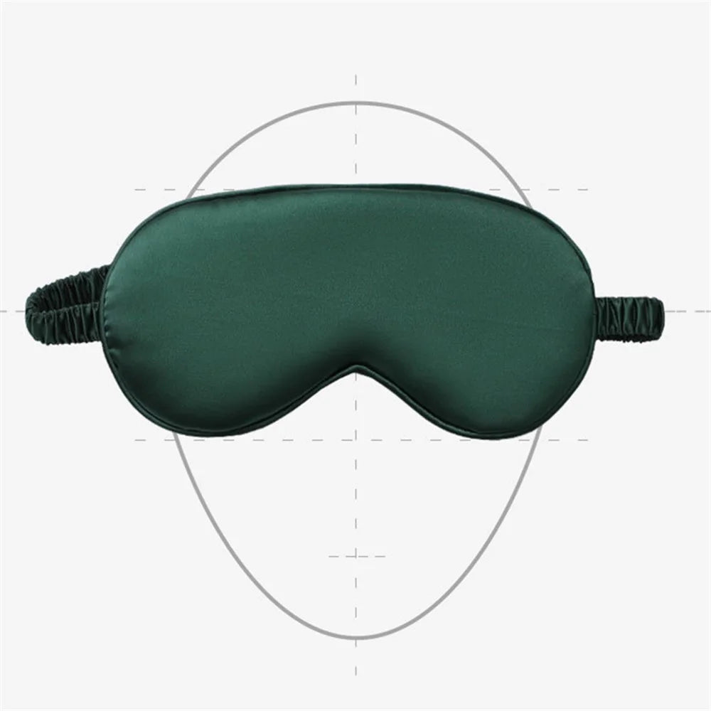 Imitation Silk Shading Eye Mask Sleep Blindfold + Hair Band + Scrunchie + Storage Bag - Light Pink - 5