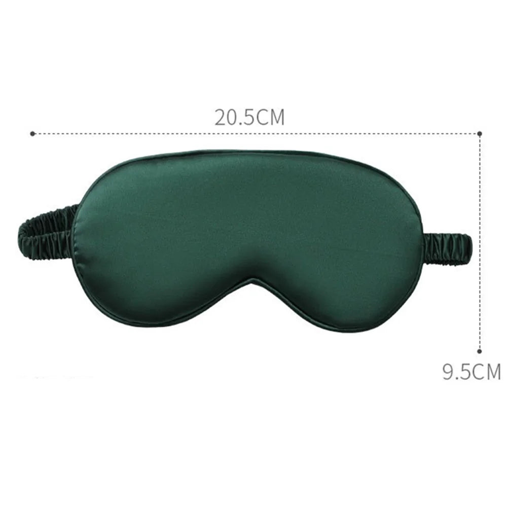 Imitation Silk Shading Eye Mask Sleep Blindfold + Hair Band + Scrunchie + Storage Bag - Light Pink - 7